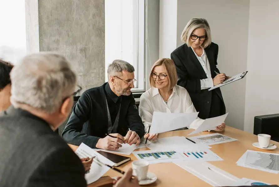 Executive meeting in office