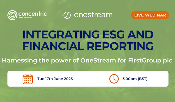 Webinar: Integrating ESG and Financial Reporting in OneStream